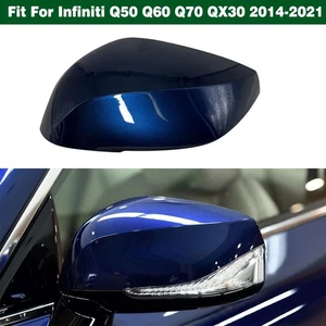 Blue Left Side Mirror Cover Housing Cap For Infiniti Q50 Q60 Q70 QX30 2014-2021 - Picture 1 of 6