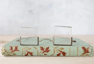 Victorian style square Eyeglasses ornate silver tone rare used - Picture 1 of 14