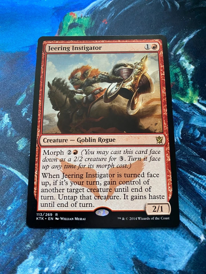MTG Jeering Instigator - Khans of Tarkir Rare Red Goblin Rogue Magic Card - Image 1 of 1