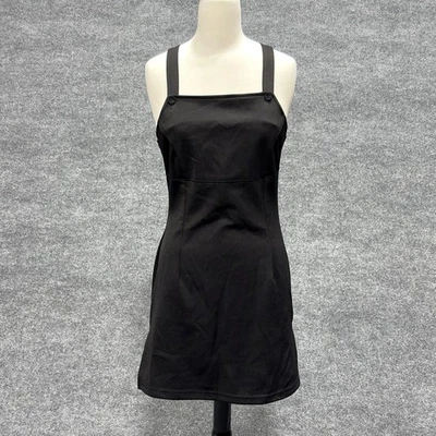 Vestido Chesley Vintage Para Mujer Mediano Negro Cuello Cuadrado Espalda Cremallera Hecho en EE. UU. LBD Foto 1 de 4