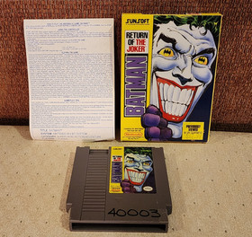 Batman: Return of the Joker NES Cart, Box & Printed Instructions TESTED Works!