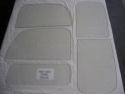 1940 1941 1942 FORD PICKUP GLASS SET CLEAR FORD TRUCK VINTAGE GLASS - Image 1 of 2