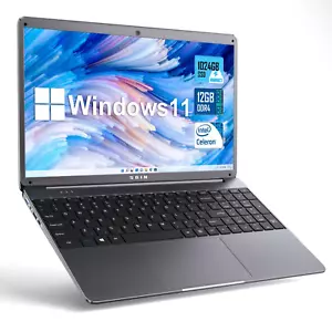 SGIN Laptop 15.6 inch Up to 2.9GHz 12GB RAM 1024GB SSD Webcam WiFi USB 2.0 3.0 - Picture 1 of 11