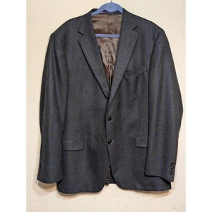 Hart Schaffner Marx Plaid Loro Piana Cashmere Sport Coat Two Button Jacket 46L - Picture 1 of 6