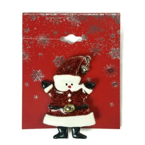 Weihnachtsbrosche Weihnachtsmann Emaille Anstecknadel Weihnachtsmann Weihnachtsgeschenk - Bild 1 von 3