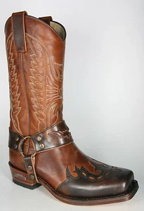 7862 Sendra Bikerboots STRONG Britnes Marron botas cosidas al marco - Imagen 1 de 4