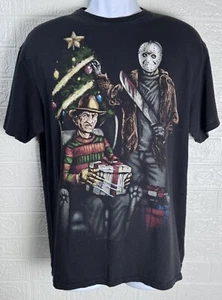 Pesadilla en Elm Street Freddy y Jason Árbol de Navidad Retrato Camisa Para Hombres L - Imagen 1 de 12