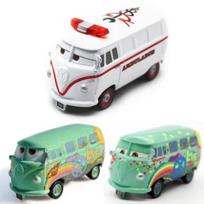 Disney Pixar FillMore Bus Ambulance 1:55 Die Cast Model Toy Car Metal Gift - Image 1 of 2