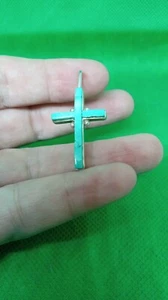 Ciondolo croce turchese in argento sterling - Foto 1 di 7