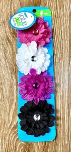 Conair 4 Piece Salon Flower Hair Clips Multi-Color - Picture 1 of 1