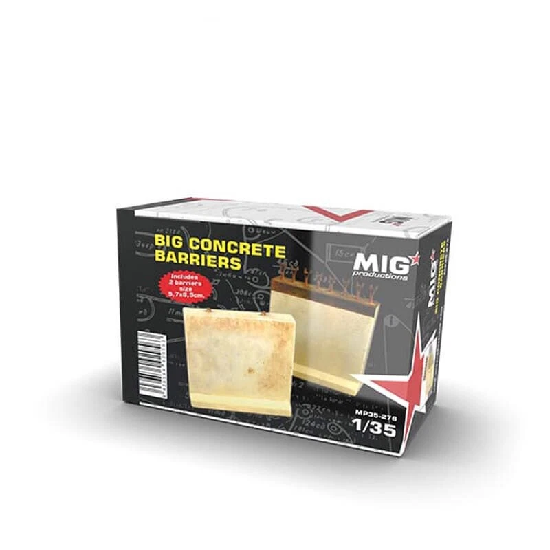 Mig Production MP35-276 1:35 Big Concrete Barriers Irak Military Type Diorama - Immagine 1 di 1
