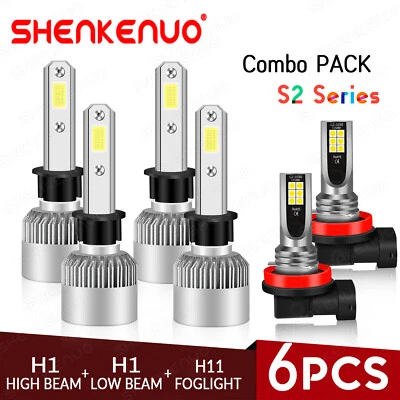 Combo de faros LED altos/bajos + bombillas antiniebla 6000 k para Acura RSX 2004 2003 2002 Foto 1 de 4