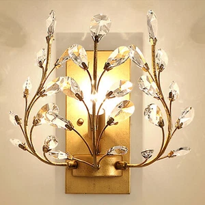 Modern Crystal LED Wall Lamp Sconce Light Bedside Hallway Lighting Fixture USA - Picture 1 of 12
