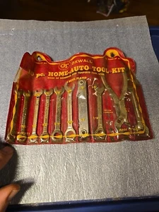 Vintage OXWALL 10pc Home Auto Tool Kit No3971 made in USA Wrenches Pliers Gapper - Picture 1 of 5