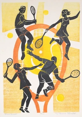 Doble edición limitada xilografía de Pearce Bates Foto 1 de 4