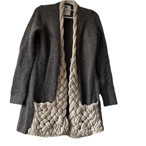 Sparrow Size S Knit Cardigan Gray 100% Lambswool Cardigan - Picture 1 of 10