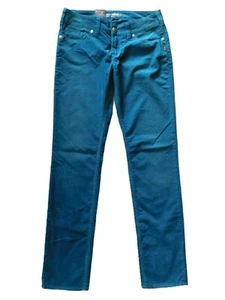 Nuevos pantalones de mezclilla plateados para mujer Suki tiro medio ajustados elásticos de pana talla W29 L31 - Imagen 1 de 6