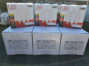 72 BULBS PACK LED B10 Feit CTF40/10KLED/3 4.5W 3000K 300L WARM WHITE E12 20826 - Picture 1 of 9