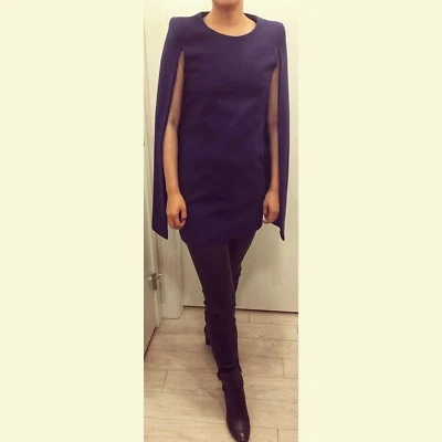 Women’s Business Navy Cape Coat S - Image 1 of 4