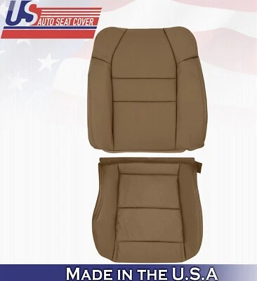 2002 para Acura MDX Driver Side Top & Bottom capa de assento de couro sintético marrom  - Imagem 1 de 4