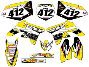 2007-2009 RMZ 250 13 FLY Yellow Senge Graphics Kit Compatible with Suzuki - Foto 1 di 10
