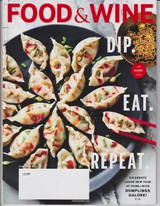 Food & Wine February 2021 Dip. Eat. Repeat. Dumplings Galore! (Magazine: Wine, - Imagen 1 de 1