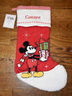 Pottery Barn Kids Mickey Mouse Christmas Stocking Holiday  NWT Connor Monogram