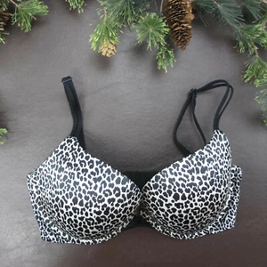 Victoria Secret Bra 32DD Leopard Print Padded Underwire Adjustable Clasp Back - Picture 1 of 10