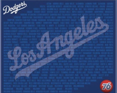 Los Angeles dodgers LA Cities Fleece Blanket 2016 Promo Giveaway Cover