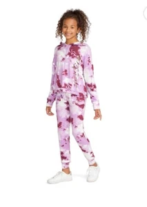 Girl’s Justice Long Sleeve Hacci Tie Dye Hoodie & Pants, 5/6 or 10 Available - Picture 1 of 6