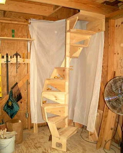 SPIRAL STAIRCASE PLANS, modular design, easy to build  - Picture 1 of 6