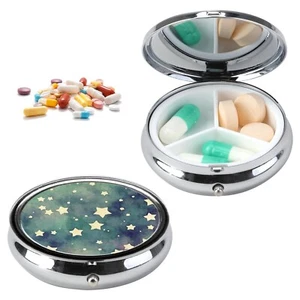 2 Stück Medikamentenbox RUNDE Pillendose Tablettenbox Pillenbox Tablettendose - Bild 1 von 6