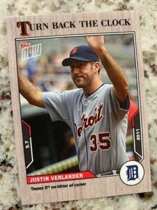 2021 TOPPS NOW TURN BACK CLOCK WHITE ASH PARALLEL CARD 1/3 JUSTIN VERLANDER #27 - Picture 1 of 1
