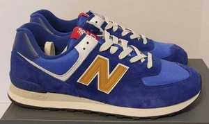 New, New Balance 574 U574HBG Azul Real Amarillo Oro Gamuza Para Hombre Talla 11 - Imagen 1 de 10
