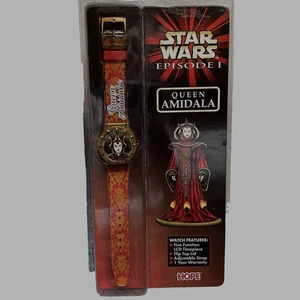 Reloj Digital Star Wars Episodio 1 Reina Amidala Esperanza LCD 1999 Nuevo En Paquete - Imagen 1 de 4