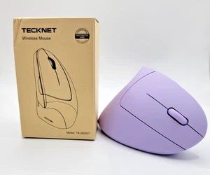TECKNET Ergonomic Bluetooth Vertical Mouse Wireless 4800DPI Quiet 6 Button USB - Picture 1 of 2
