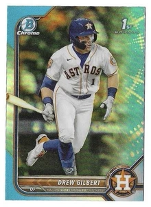 2022 Bowman Draft Chrome Sky Blue Refractor 1st Drew Gilbert #BDC-152 - Picture 1 of 2