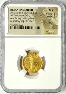 BYZANTINE EMPIRE ANASTASIUS I AD 491-518 NGC ANCIENTS MS (4.50g) - Picture 1 of 2
