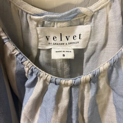 Полосатый сарафан Anthropologie Velvet от Graham & Spencer маленький подпоясанный богемное дерево  - Изображение 1 из 4