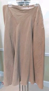 White Stag Women's Skirt  Size 18/ Brown Velvet/38" Waist- 33" Long/Side Zipper  - Picture 1 of 5