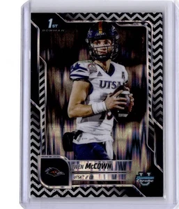 2025 Bowman University Chrome Owen McCown Black & White Stealth Refractor #/48 - Bild 1 von 2