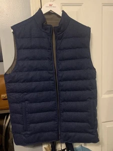 NWT LARGE Peter Millar Whistler Reversible Vest Puffer Atlantic Blue MSRP $595 - Picture 1 of 9