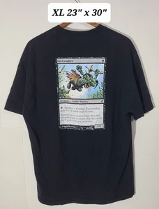 Maglietta Magic: The Gathering 2007 Lorwyn Facevaulter Goblin Warrior Promo Nera XL - Foto 1 di 6