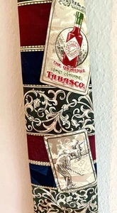 Tabasco Men's Vintage Golfing 100% Silk Tie Louisiana’s Finest Hot Sauce New - Picture 1 of 3