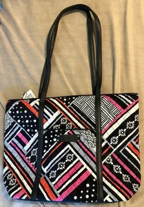 NWT Vera Bradley Small Trimmed Vera Tote In Northern Stripes - Picture 1 of 6