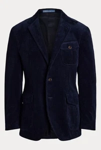 Polo by Ralph Lauren Polo maßgeschneiderte Cord Anzugjacke Farbe marineblau UVP $ 998 neu mit Etikett - Bild 1 von 5