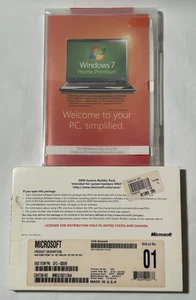 Microsoft Windows 7 Home Premium 64 Bit Full Version DVD with Product Key - Picture 1 of 10