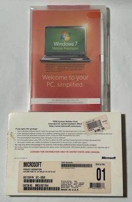 Microsoft Windows 7 Home Premium 64 Bit Full Version DVD with Product Key - Image 1 of 4