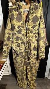 Vintage Cabelas Gore-Tex Thinsulate Coveralls Old School Duck Camo Size Large - Picture 1 of 5