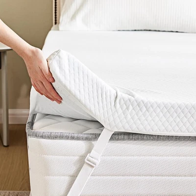 Memory Foam Mattress Topper Full with Removable Soft Cover Cooling Toppers Pad - Image 1 of 4